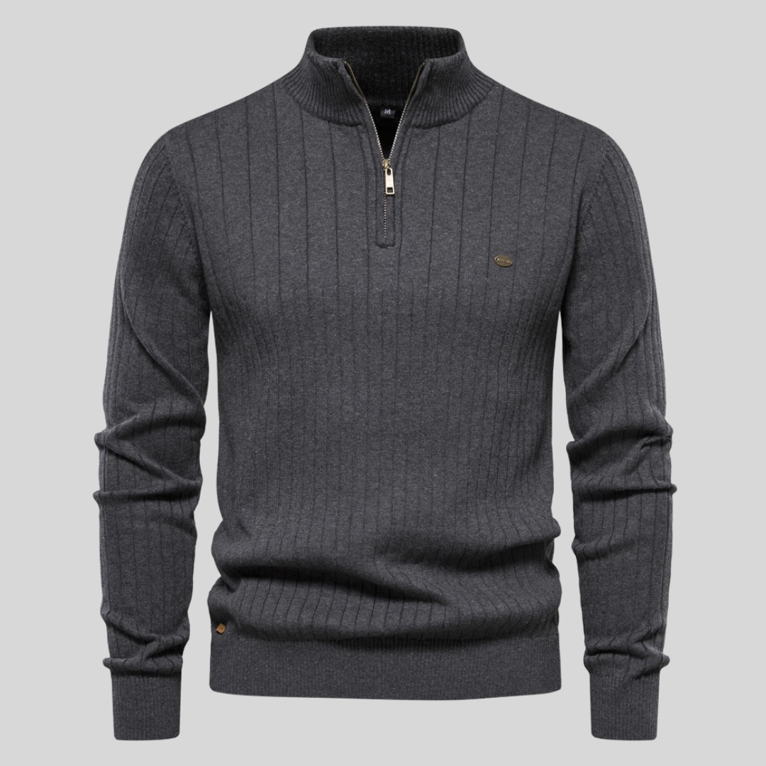 Brock | Classic Zip Neck Sweater