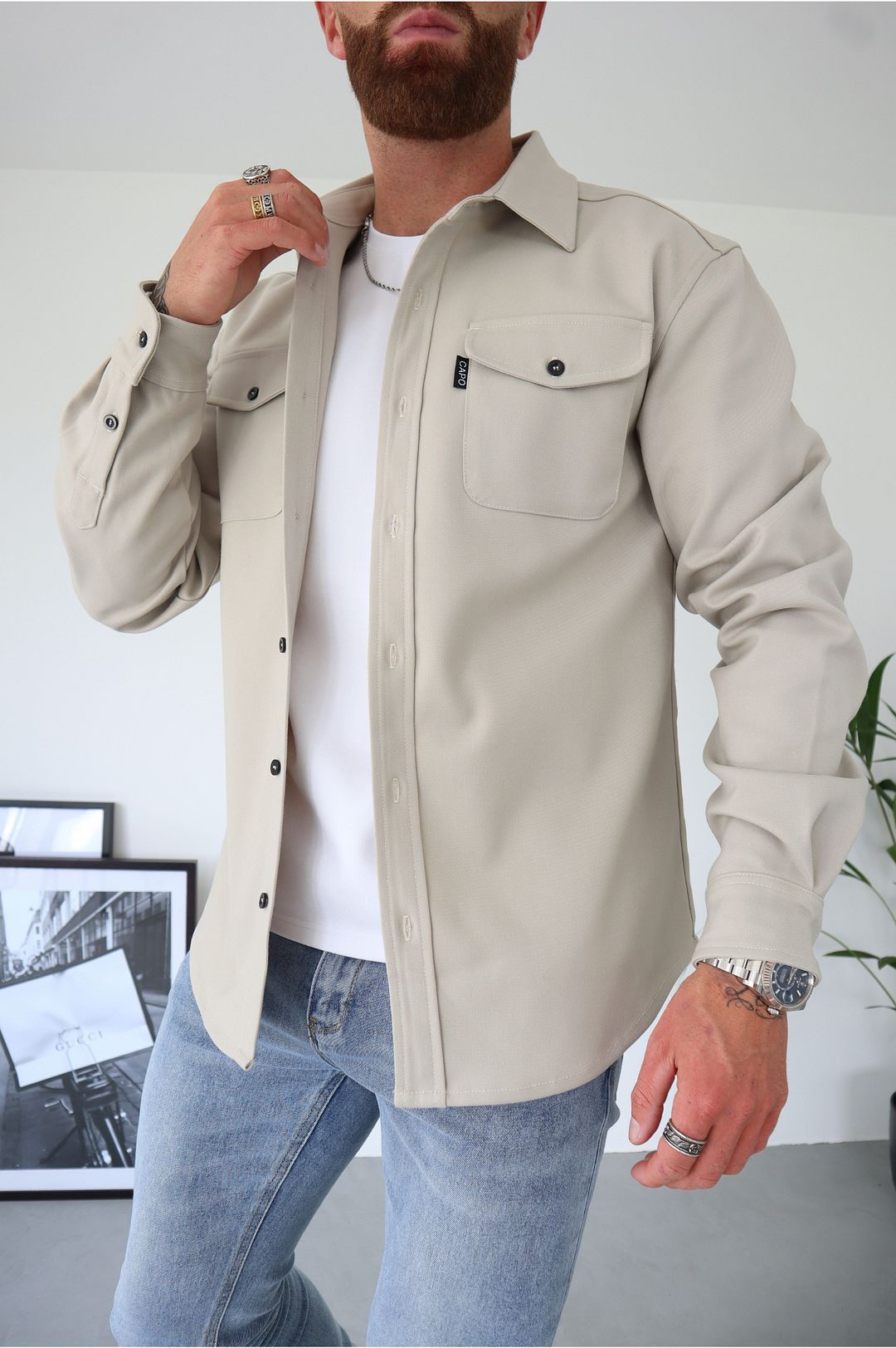 Cris | Shirt jacket with button closure