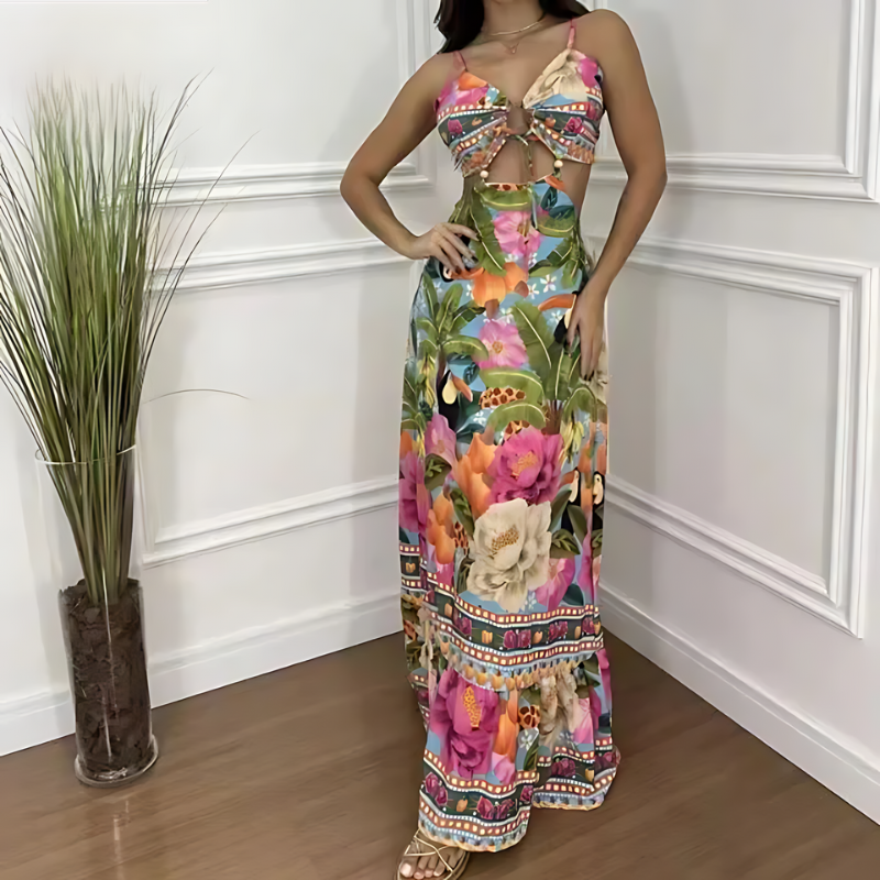 Rhiannon - Tropical Maxi Dress