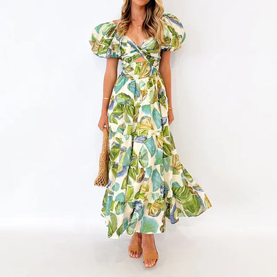 Hayley - Summer Patchwork Print Party Dress