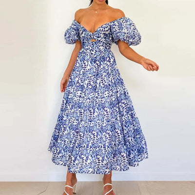 Hayley - Summer Patchwork Print Party Dress