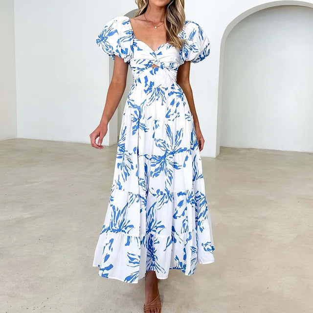 Hayley - Summer Patchwork Print Party Dress