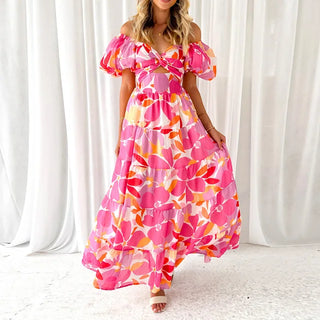 Hayley - Summer Patchwork Print Party Dress